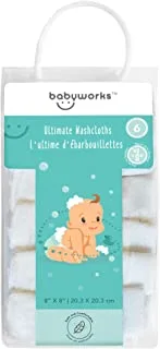 Baby works - bamboo washcloths - (pack of 6)
