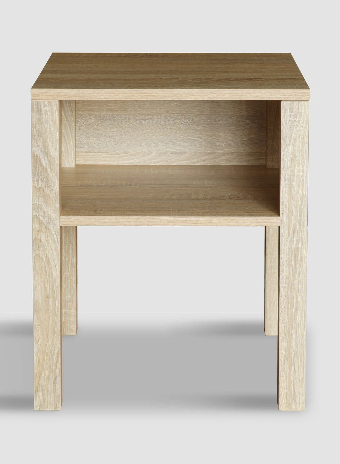 طاولة سرير جانبية من سويتش - مقاس 450 × 450 × 550 منضدة جانبية خشبية بيج كومدينا - أثاث غرفة نوم