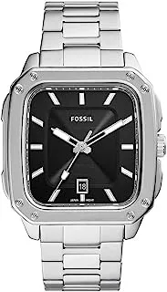 Fossil Inscription Three-Hand Date Stainless Steel Watch - FS5933, Black